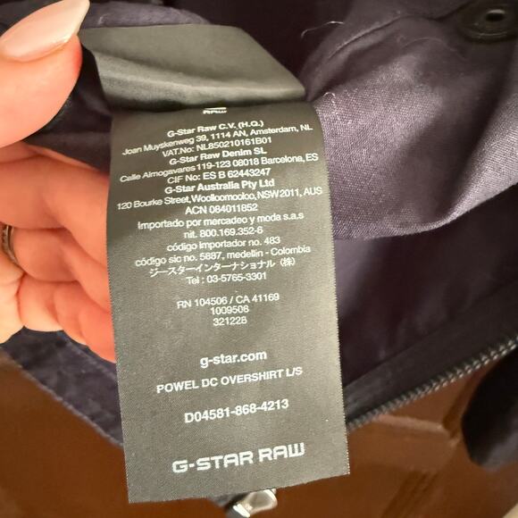 G STAR Raw | Navy Blue Cotton Powel Utility Lightweight jacket | Extra Large - Picture 10 of 10